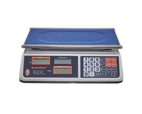 Весы торговые Great River DH-601 (40 кг, LCD)