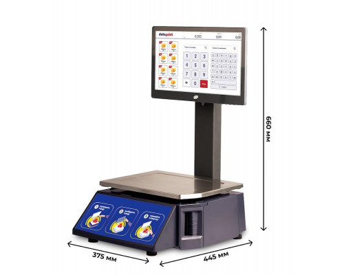 Весы с печатью этикеток DataPrint Falcon 15" (3/6/15 кг, hHD+, LSC)